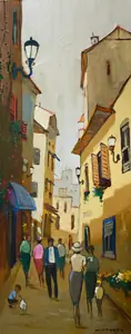 Trabalhando no Campo de Algodão - Óleo sobre tela, 50x70 cm, 2023 - R$ 3.700,00